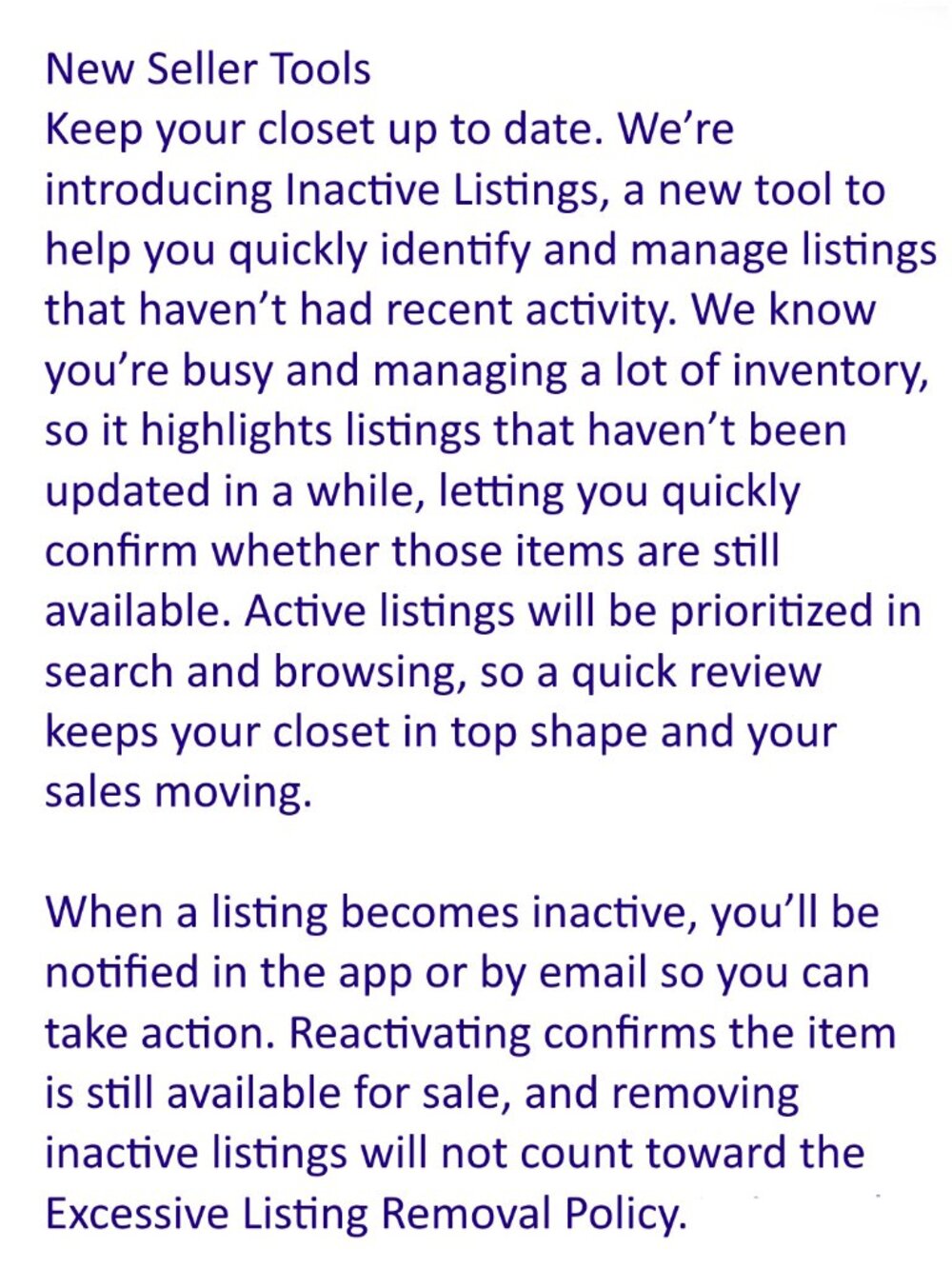New Inactive Listing Notification Tool - Picture 2 of 6